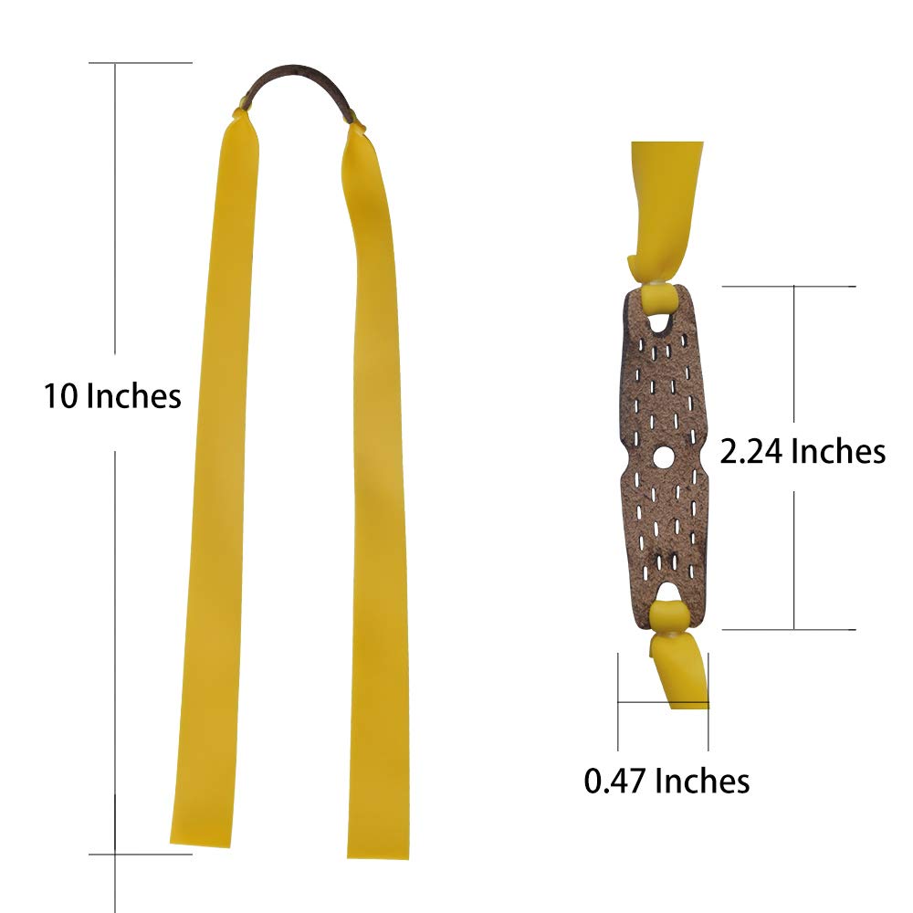 16pcs 0.75mm Slingshot Rubber Bands Replacement Flat Hunting Catapult Elastic Bungee Outdoor Shooting Game (Orange)
