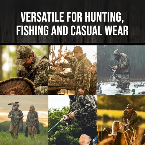 Mossy Oak Long Sleeve Hunting Camo Shirt for Men, with Pocket