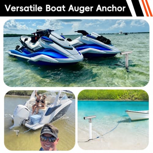 Dock Auger Kit Set2 Stainless Steel Anchors for Floating Docks & Boats
