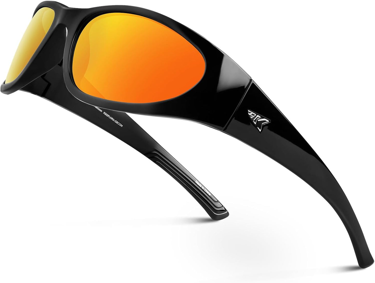 KastKing Raccoon Polarized Sport Sunglasses for Men and Women, Wide Temple Wrap, Ideal for Driving Fishing Cycling Running
