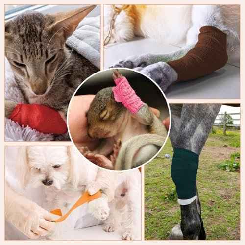 1"/2"/3" Self Adhesive Bandage Wraps, 18 Pack Colorful Self Adherent Cohesive Bandages Wrap for Wounds, Vet Wrap, Ankle Tape, Tattoo Tape Wrap, Medical Tape, Color Athletic Tape