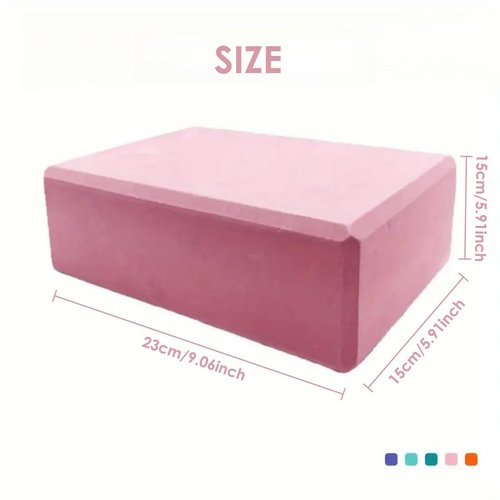 1PC Non-Slip High-Density Yoga Foam Block – Balance & Support for Yoga, Pilates & Meditation - DARK GREY