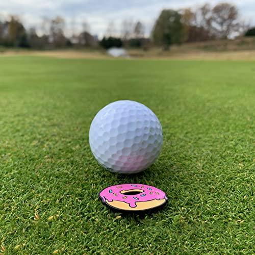 Golf Ball Marker with Magnetic Hat Clip - Donut Design