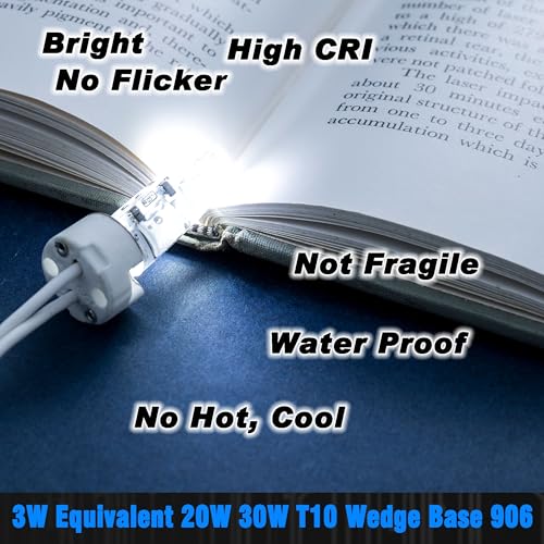 Marine T10 Wedge Base LED Bulb 906 6000K Cool White - 4 Pack, Daylight White Variant