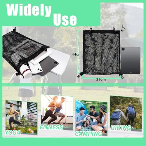 Dark Black Drawstring Soccer Bag with Detachable Mesh Ball Pocket - Foldable Sports Backpack for Kids & Teens