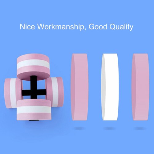 1Pcs Water Dumbbell, Eva Foam Pool Weights - Men Women Water Aerobic Weight Loss Equipment Pink