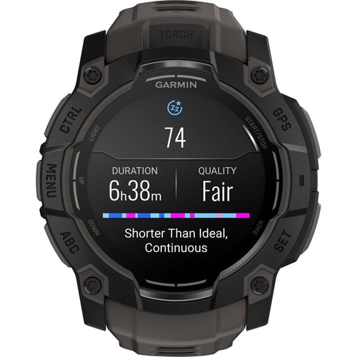 Garmin Instinct 3-50 mm Outdoor GPS Smartwatch, AMOLED, Black with Black Band 010-03020-00 Bundle with Deco Essentials Screen Protector & 2X Tactical Emergency Paracord Bracelet