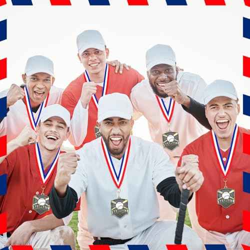 10/20 /30/40 Pcs Award Medals Bulk Sports Medals with Neck Ribbons 2.4 Inch Winner Award Trophy Prize Gift for Sports Themed Party Favors Tournaments School Match