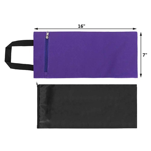 TopTie 2 Pack Yoga Sandbag Weighted Bag for Fitness Yoga Bolster, Black Unfilled Sandbag 16 x 7 Inch