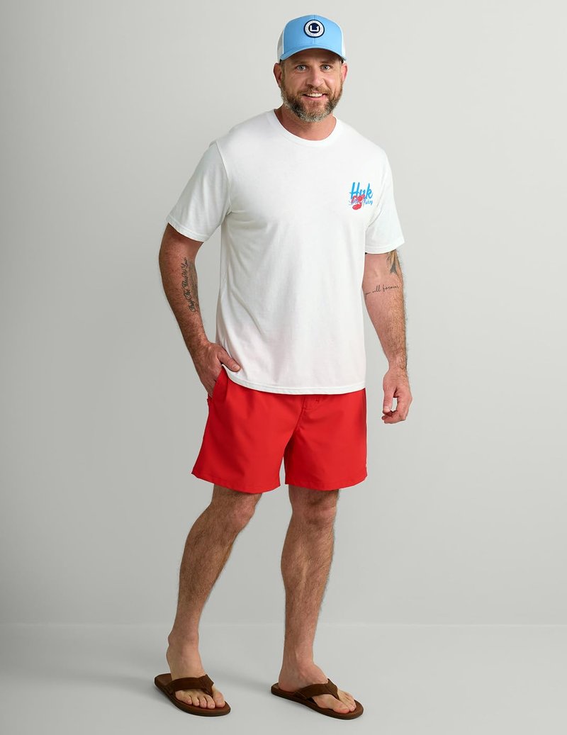 HUK Mens Fishing Graphic Tee, Performance Short Sleeve, Quick-Dry, White, XX-Large