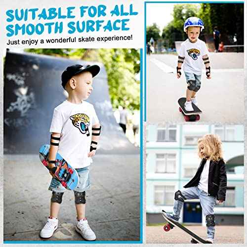 Honoson 7 Pcs Skateboard for Toddlers Beginners Knee Elbow Pads Wrist Guards Gear Set