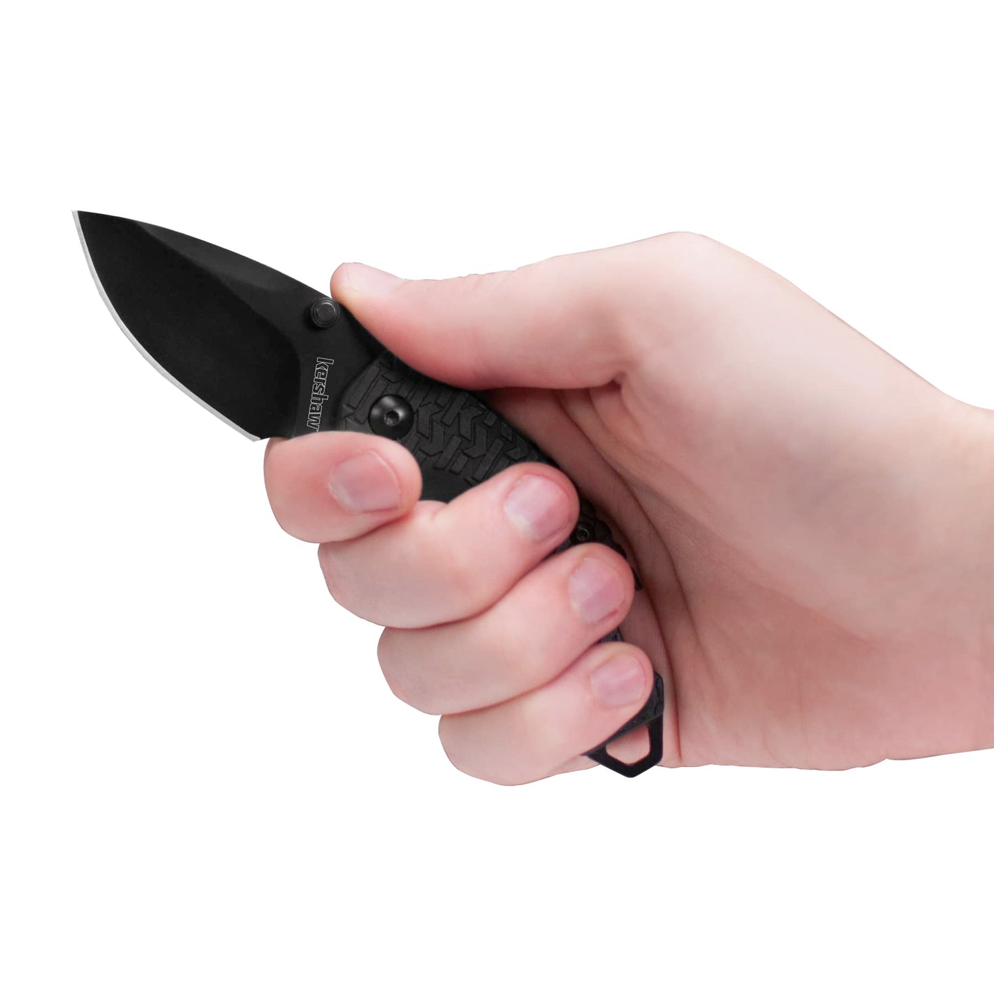 Kershaw Shuffle (8700BLK), Multifunction Pocket Knife with 2.4 Stainless Steel Blade and Black-Oxide Coating and Black K-Texture Grip Handle, Features Flathead Screwdriver and Bottle Opener, 2.8 oz.