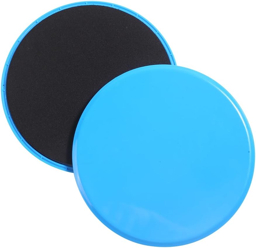 2pcs 7" Core Training Glide Plates, Workout Sliders for Ab & Glute Exercises, Dual-Sided Fitness Gliders for Home & Travel, Blue