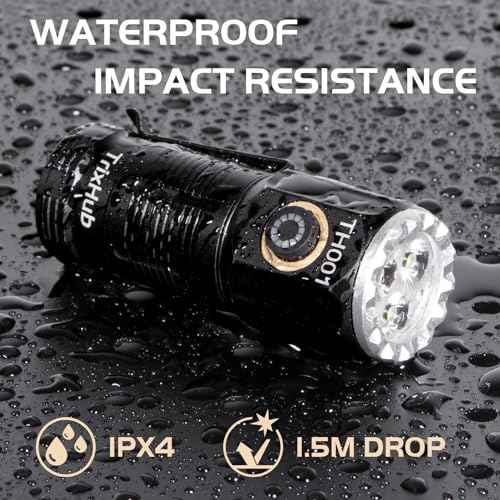 Small Rechargeable Flashlight 2-Pack, High Lumens Super Bright USB-C Charge LED Compact Powerful Mini Pocket Clip-on Flash Light Torch for Home Outage Camping Hiking EDC Tactical Waterproof