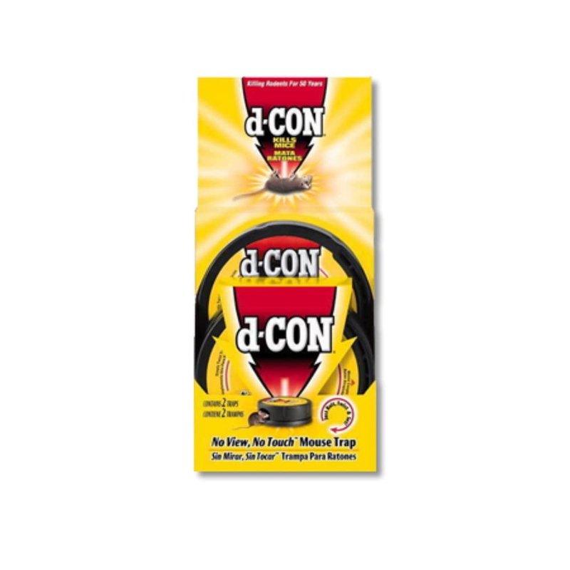 d-CON No View, No Touch Covered Mouse Trap, 2 Traps (Pack of 2)
