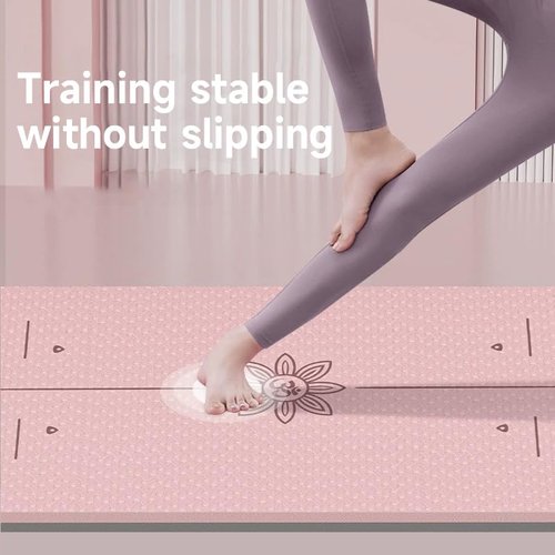 pritingyoga Thick Exercise Yoga Floor Mat 24 X 72 Inches Great for Camping Cardio Workouts Pilates Gymnastics (purple)