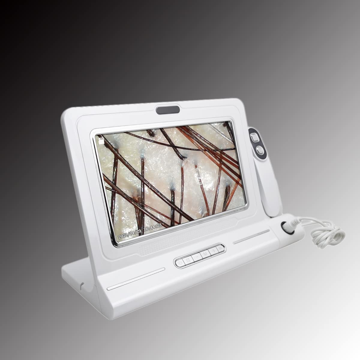 11 Inch LCD Screen Skin Diagnosis Hair Detector Scalp Hair Follicle Moisture Skin Pores Magnifying Analyzer Skin Pigment Tester Portable Rechargeable