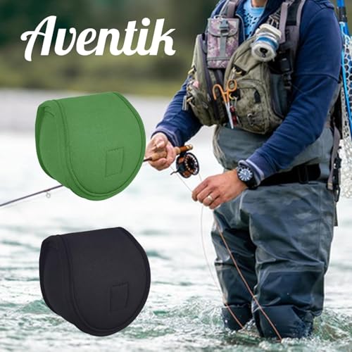 Aventik Neoprene Fly Fishing Reel Cover 1-Pack for 5/6 Reel - Black
