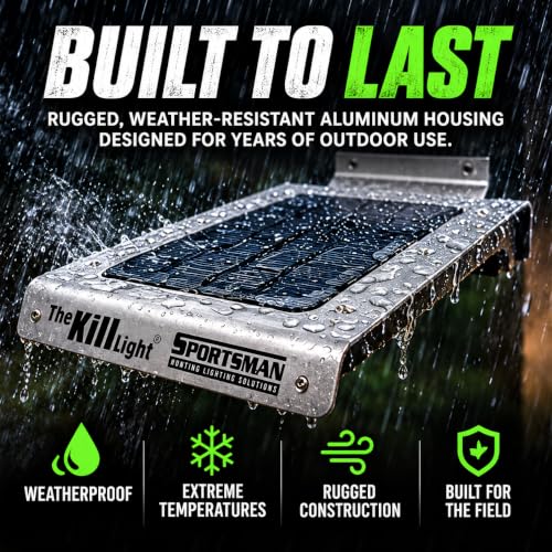 Elusive Wildlife Motion-Activated Feeder Light - Green - Solar Powered for Hog Hunting & Deer Feeders