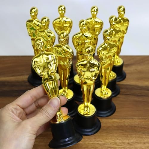 GiftExpress 12-Pack 6" Gold Award Trophy, Award Statues, Statues Trophies for Award Ceremony, Appreciation Gift (Pack of 12)