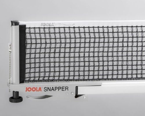 JOOLA Snapper Professional Table Tennis Net and Post Set - Portable and Easy Setup 72" Regulation Size Ping Pong Spring Activated Clamp Net, Silver