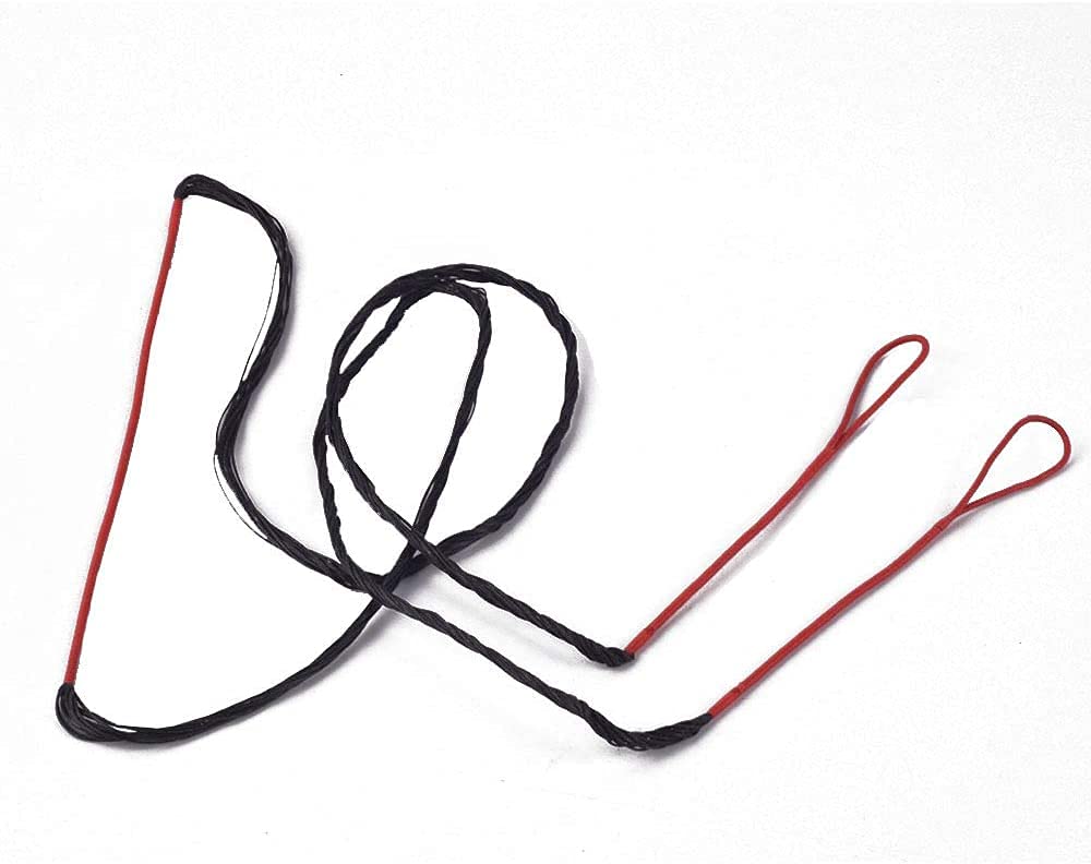 LWANO Red Bow String Set 12/14/16 Strands 48-70 inches for Traditional Recurve Bow Replacement Bowstring(with Copper Buckle (AMO 64in (Actual Length 60in), 12 Strands (Recommended for up to 40lb.))