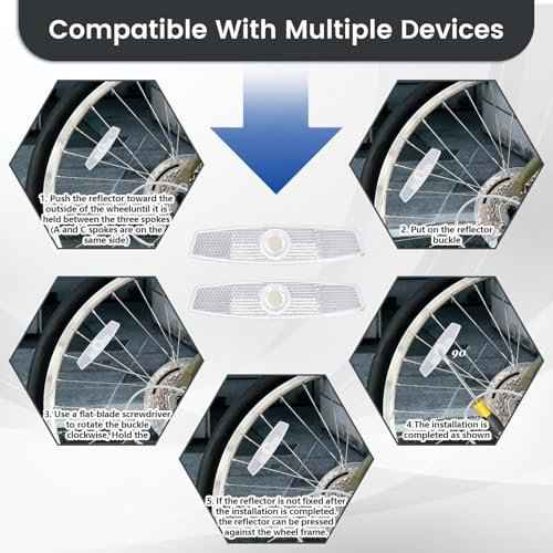 4Pcs Bike Spoke Reflectors, Bicycle Wheel Reflectors Bicycle Reflectors for Night Riding Safety Warning Spoke Reflector for Mountain Bikes & Road Bikes