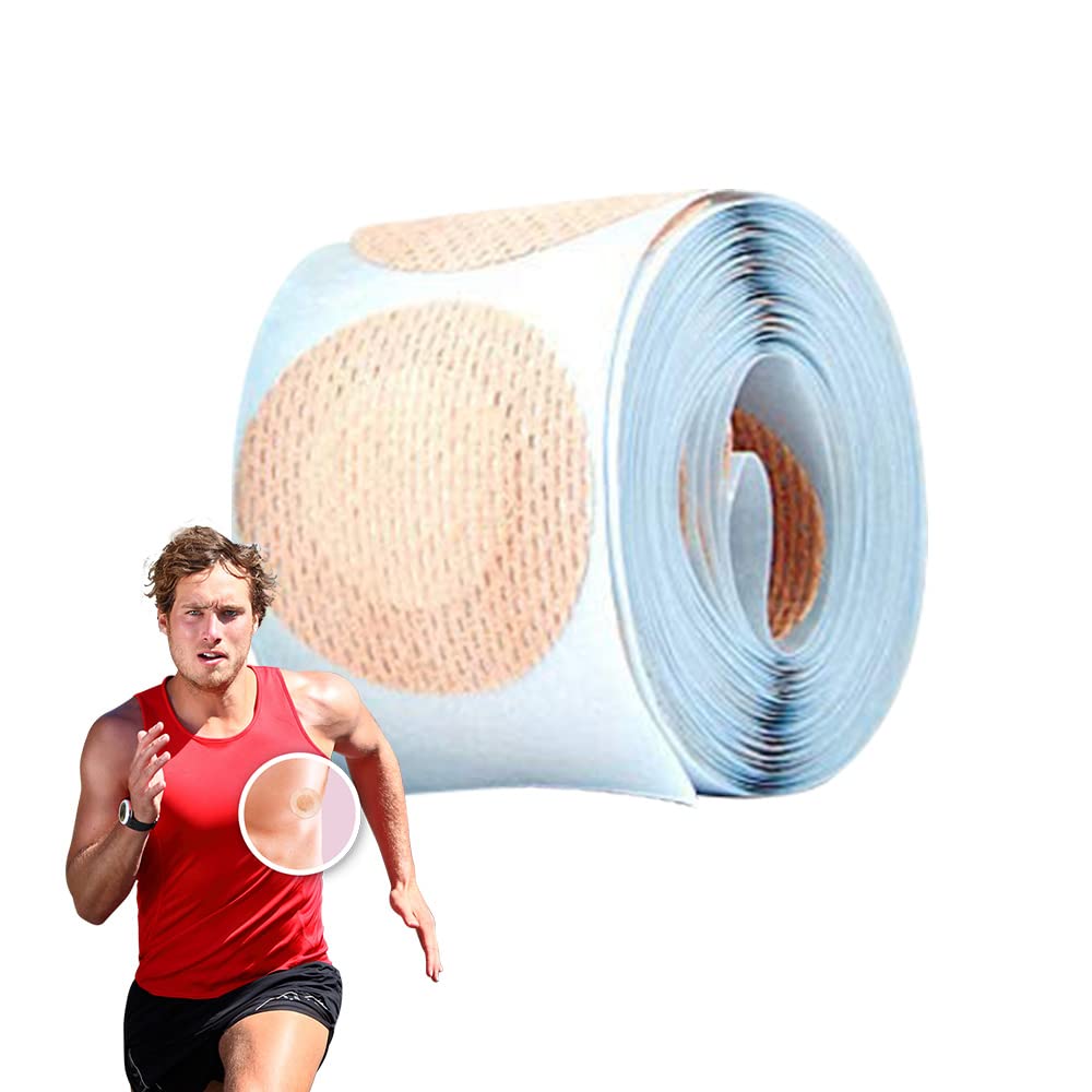 2XK-NOV Nipple cover for runners - Value Pack (100 Pieces), Disposable Running Nipple Covers Stickers for Men - 3.5cm Anti-Chafing Nipple Patch - Men Nipple Hider - Beige