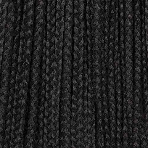 16 Inch Box Braid Crochet Hair,Crochet Box Braids,Crochet Braids Box Braids,Crochet Box Braids Pre Looped,1CM In Diameter 3X 100% Synthetic Hair Extensions(132 Strands,1B#)