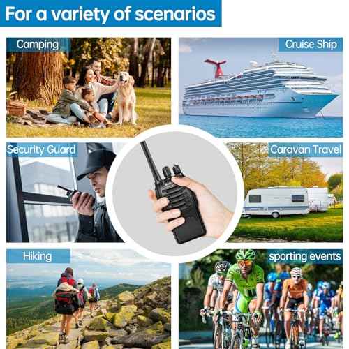 Walkie Talkies Pack of 2, Walkie Talkies Long Range for Adults with Rechargeable Batteries, Two Way Radios with LED Light Earpieces and Chargers, 16 Channels, Supports VOX Function