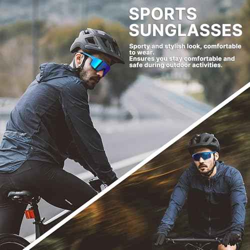 Cycling Glasses Polarized Sports Sunglasses for Men Women Youth Baseball Running Driving Golf