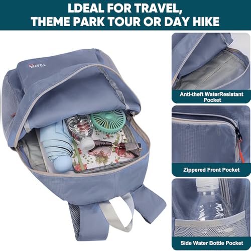 Lightweight Packable Backpack Travel Hiking Daypack Foldable Backpack for Men&Women,Gray