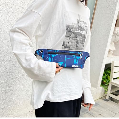 Sports Waist Pack - Running Fanny Pack for Men Women, Lightweight Crossbody Gym Bag with Zipper Pockets, For Hiking Travel