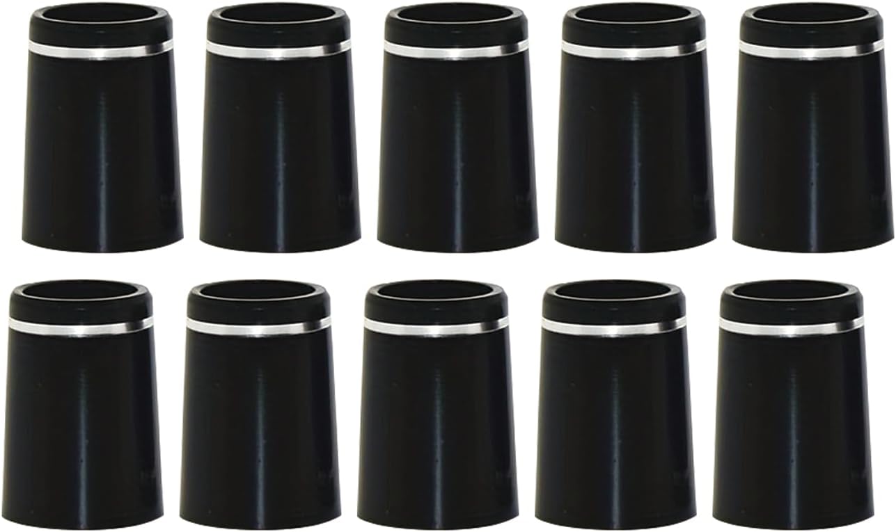10pcs Size .370 Custom Black Golf Iron ferrules with Single Silver Ring for All Iron Shaft