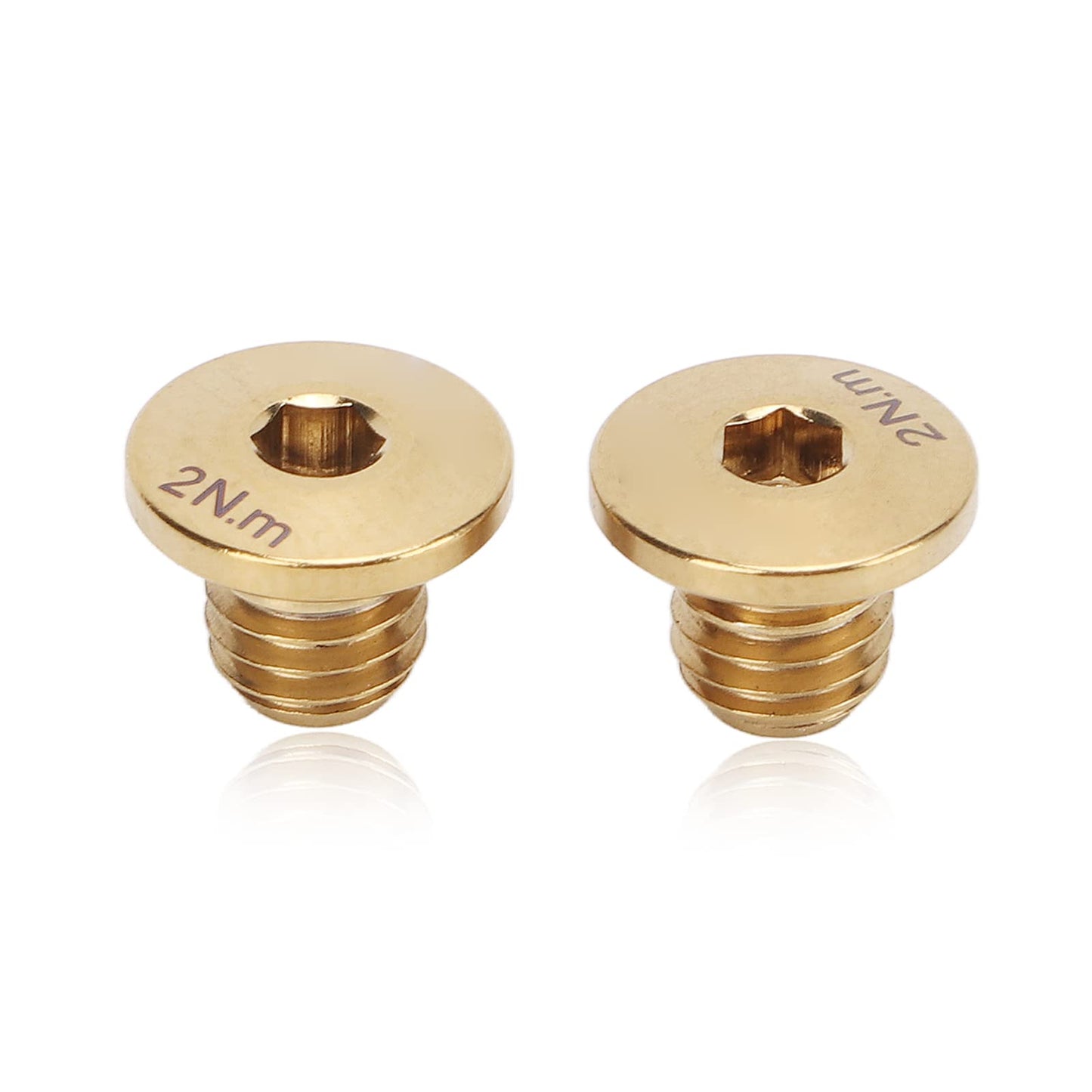 Keenso Oil Cylinder Lid Bolt,Titanium Alloy Lightweight Hydraulic Brake Screw for M7000 M8000 M9000 M9020 (Gold)