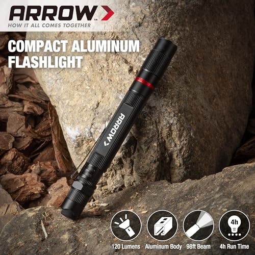 LED Pen Light Flashlight 120 Lumens Aluminum Pocket Torch for Inspection
