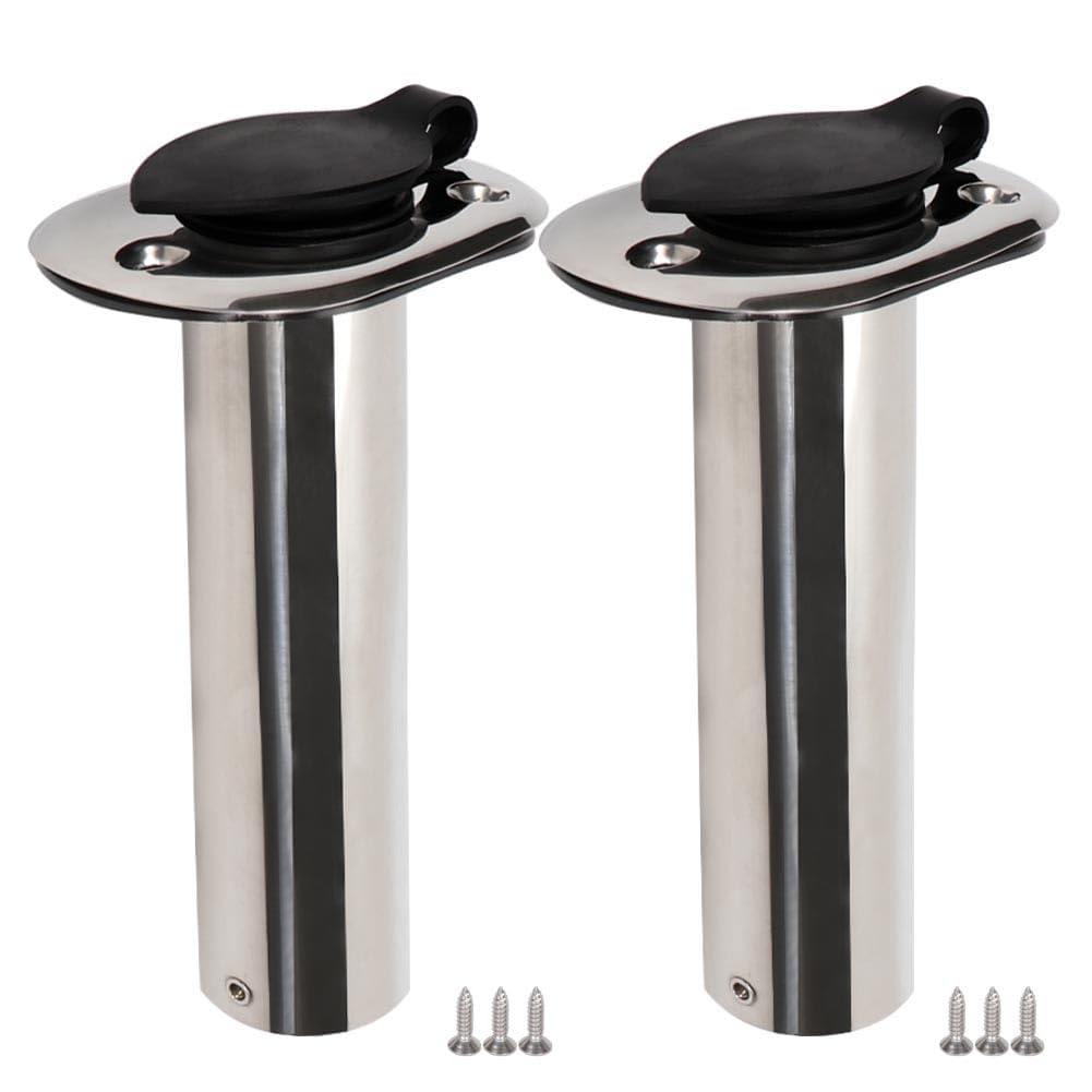 2PCS Flush Mount Fishing Rod Holder Stainless Steel, 90 Degree
