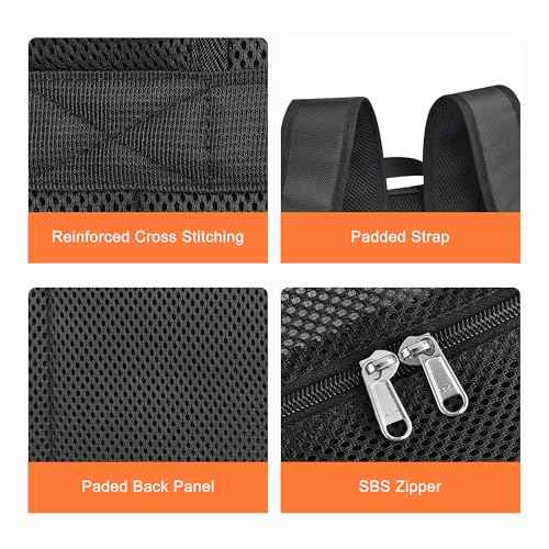 Mesh Backpack Heavy Duty See Through Mesh Bag with Paded Strap Large Capacity for Sports Hiking Travel Outdoor Beach, Black