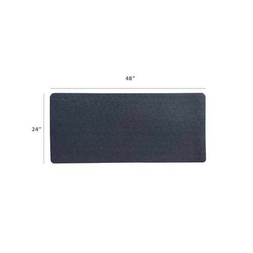 MotionTex Exercise Equipment Mat for Under Stationary Bike, Spin Bike, Exercise Bike, Treadmill, Fitness Equipment, Home Gym Floor Protection, 24" x 48", Black