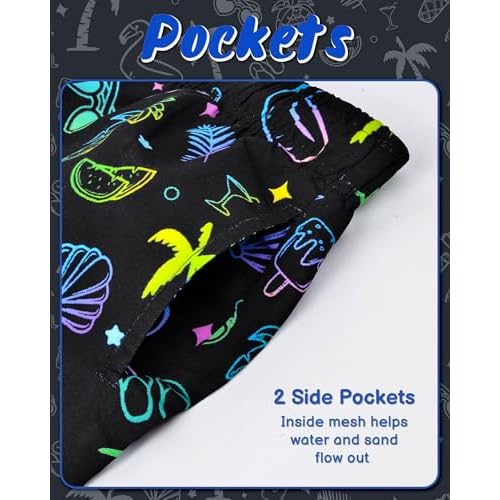 Boys Swim Trunks Board Shorts Teen Boys Swimsuit Quick Dry Swimwear Swimming Shorts Bathing Suit Size 8,10-12,14-16