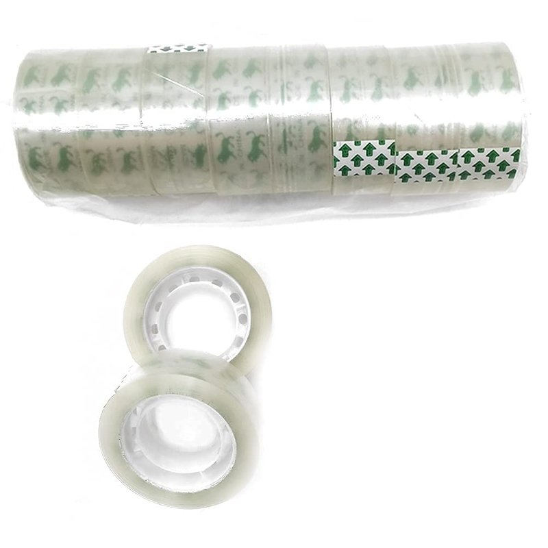ZLY 24 Rolls Transparent Tape Refills, 0.7 x 1000 Inches Clear Tape, Glossy Tape Rolls for Office, Home, School
