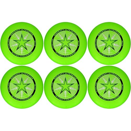 Discraft Ultra-Star 175g Ultimate Frisbee Sport Disc (6 Pack) Green