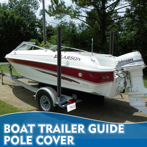 48 Inch Neoprene Boat Trailer Guide Pole Covers Pair - Heavy Duty Marine Protectors