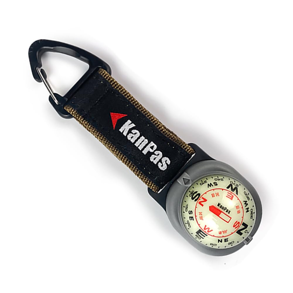 KanPas CAB-30L Luminous Detachable Compass Ball for Bicycle Motorcycle and Hiking (Grey + Long Rack)