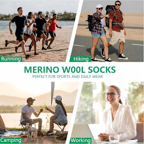 X-Large 3 Pairs Merino Wool Ankle Socks for Men Women - All-Season Breathable Casual