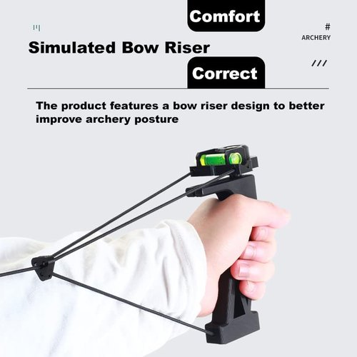 SOPOGER Compound Bow Release Trainer - Archery Bow Release Training Aids Practice Archery Posture and Release for Youth Adult Beginner (Black)