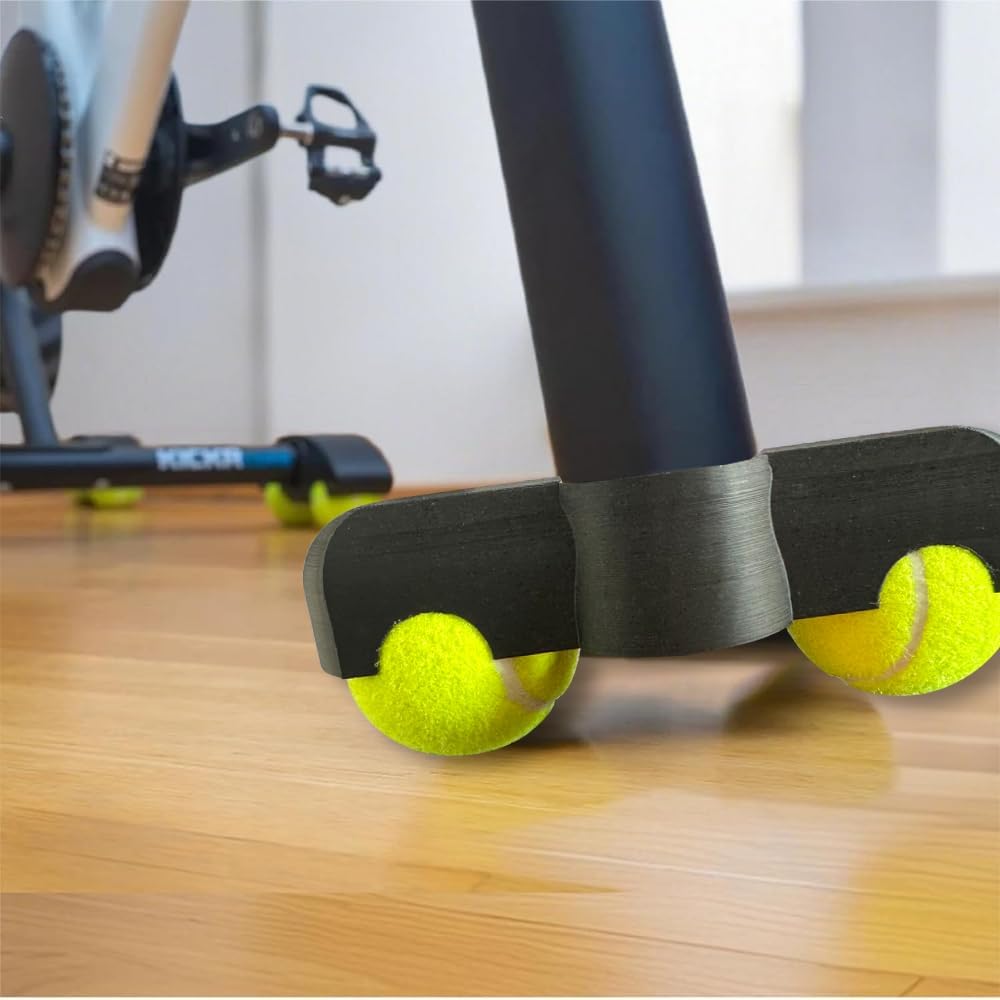 Indoor Cycling Snap Rocker Feet Adapters for Zwift Ride Front Leg with 2 Pack Tennis Balls, Indoor Trainer Workout Equipment Accessories