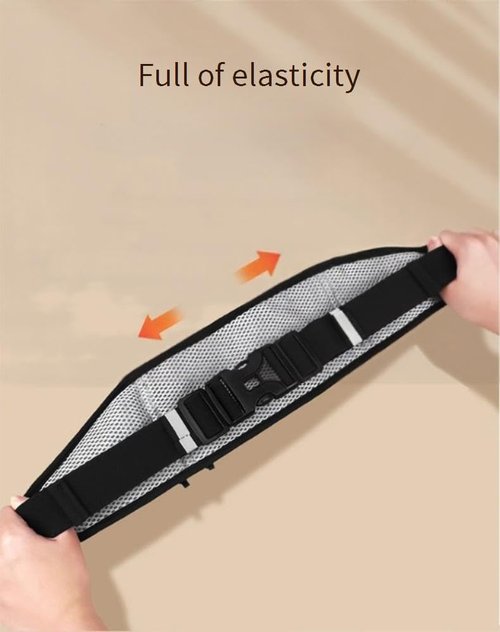 Sports Fanny Pack Running Mobile Phone Bag Men's and Women's Outdoor Morning Running Fitness Multi-function, Waterproof Invisible Light and Close-fitting (Classic Black)