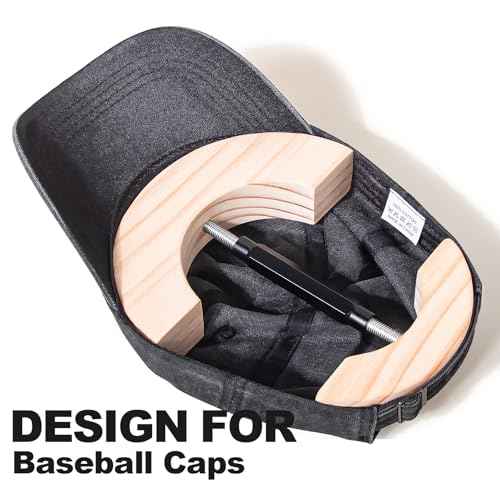 Hat Stretcher, Specifically Designed Hat Stretcher for Baseball Caps, Fitted Hats Size 6 1/2 to 7 7/8, Solid Wood, Heavy Duty of Baseball Extender Widener, Fitted Ball Cap Jack