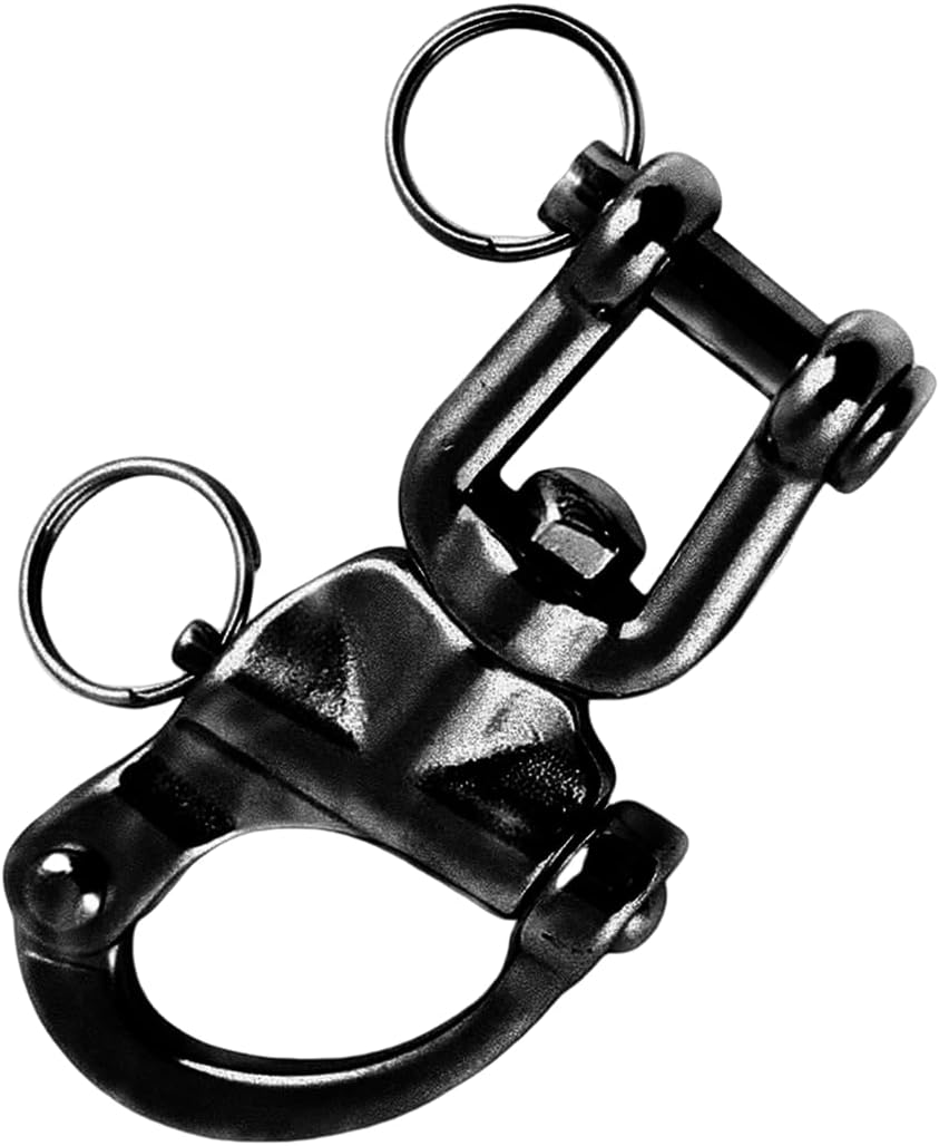 2Pcs Marine Swivel Snap Shackle, 316 Stainless Steel Quick Release Diving Clips Swivel Snap Hook for Sailboat Spinnaker Halyard Yacht